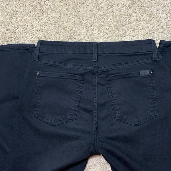 Jen7 by 7 For All Mankind smooth Black Ankle Skinny Jeans Size 4 mid rise - Picture 5 of 11